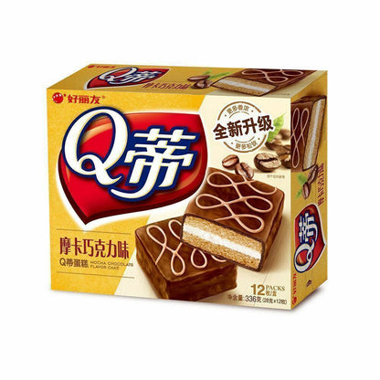 中国零食品巧克力派蛋糕 好丽友q蒂摩卡巧克力味336g*3盒 Snacks Pie Chocolate Cake Orion Chinese Food