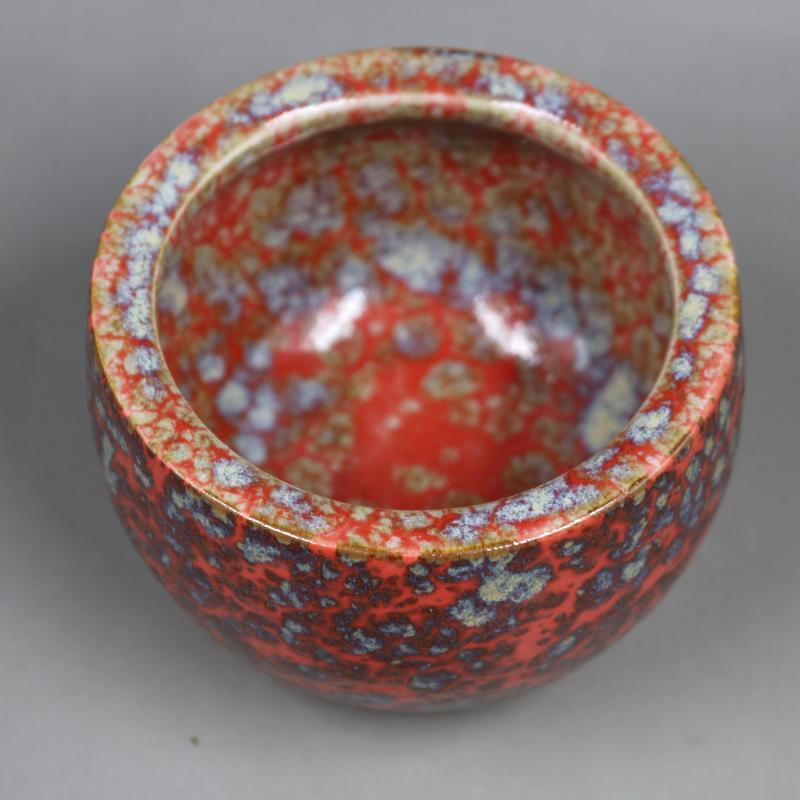 4" Collection Chinese Qing Porcelain Fambe Fancy Glaze Small Incense Burner