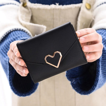 Short Wallets Synthetic Leather Purse Card Holder Wallet Small Zipper Coin Bags