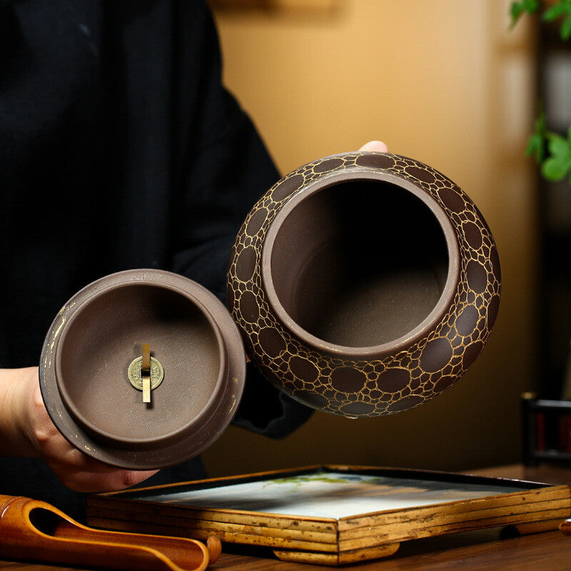 Sealed Tea Canister For Loose Tea Real Yixing Zisha Purple Clay Tea Caddies New