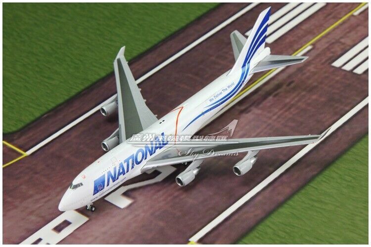 1:400 JC Wings NATIONAL BOEING 747-400 Passenger Airplane Diecast Aircraft Model