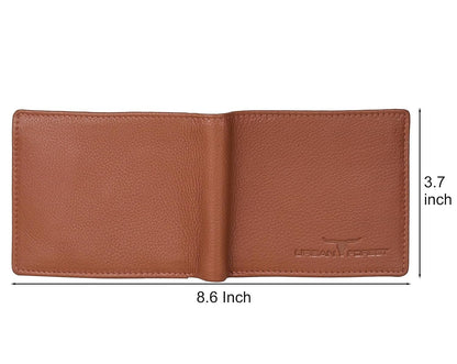 New Redwood Bi-Fold Leather Men's Wallet RFID Protection Gift Item