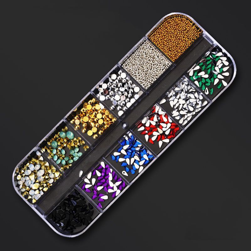 Nail Art Decor 12Design Box 3D Irregular Abalone Seashell Fragment Flakes Charms