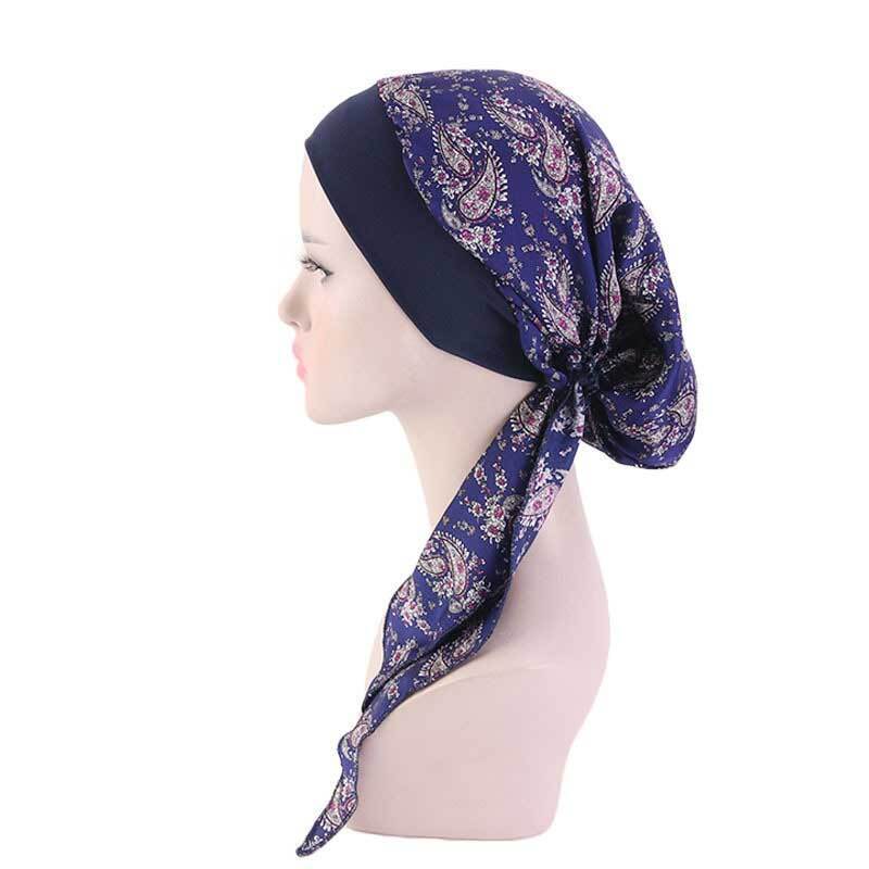 Womens Muslim Hijab Cancer Chemo Hat Turban Hair Loss Head Wrap Scarf Bandana*US