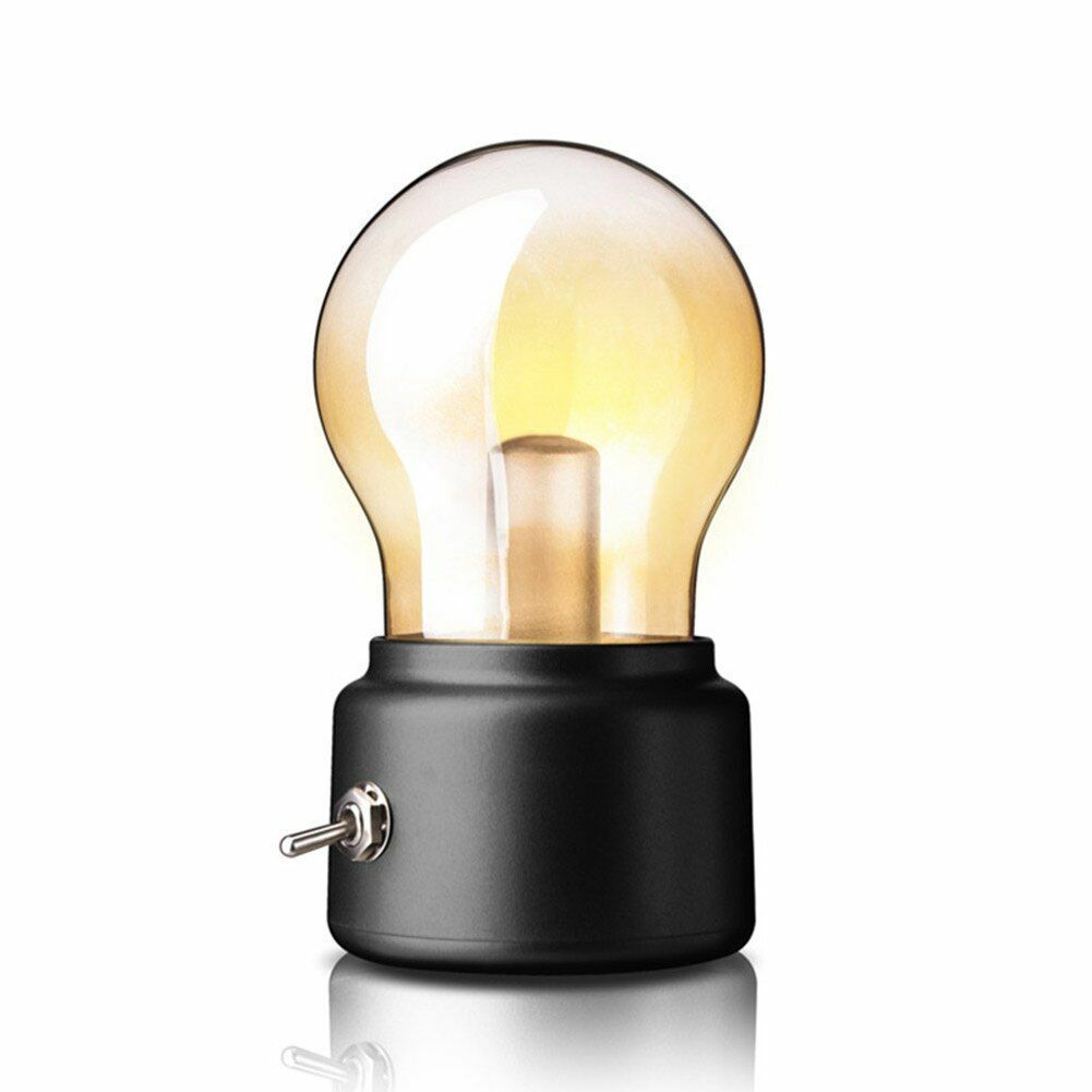 Vintage Lamp LED Night Light Bulb USB Rechargeable Bedroom Bedside Writing Desk