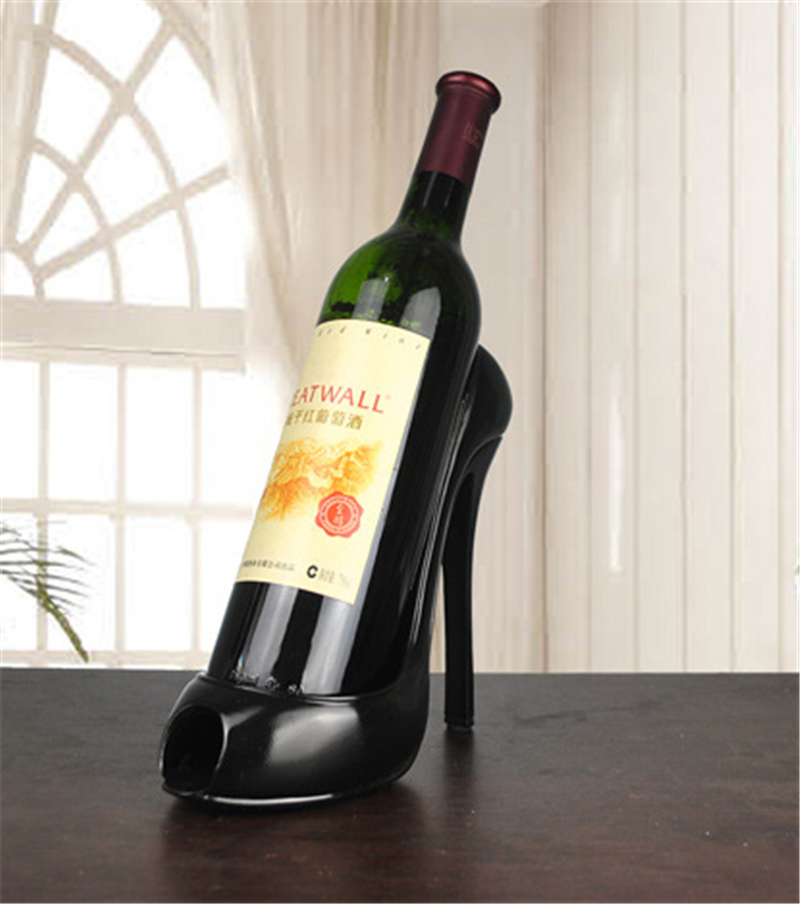 Heel Shoe Shape Wine Bottle Holder Creative Wine Shelf Wine Rack Bar Accessory