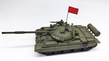 1/72 Scale Homemade Soviet T62BDD Main Battle Tank Far East Green Finished Model