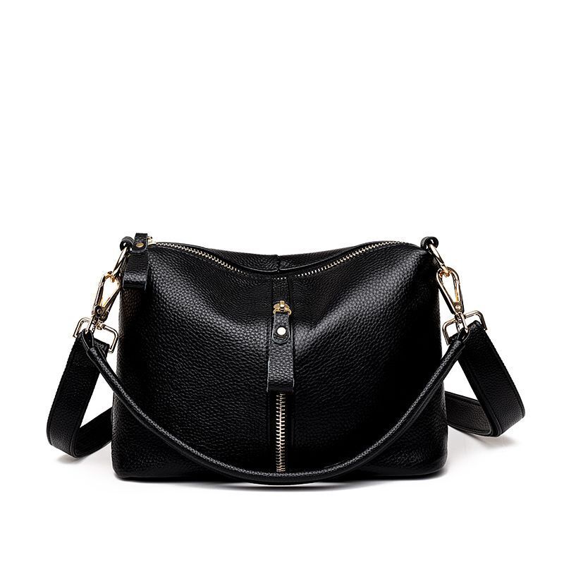 Genuine Leather Hobos Handbags Vintage Tote Shoulder Messenger Bags 25*18*10 CM
