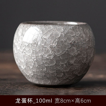 1pc Longquan Celadon Single Cup Ge Kiln Black Ice Crack Tea Cup Tea Set Tea Cup