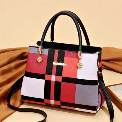 Handbag Luxury Bag Plaid Printed Bag Crossbody Tote Big Purse Elegant Pouch 1 PC