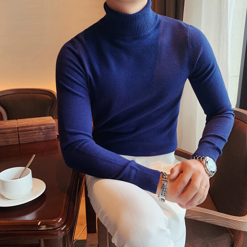 Men Winter Sweater Pullover Knitwear Turtleneck Men Knitwear Shirt