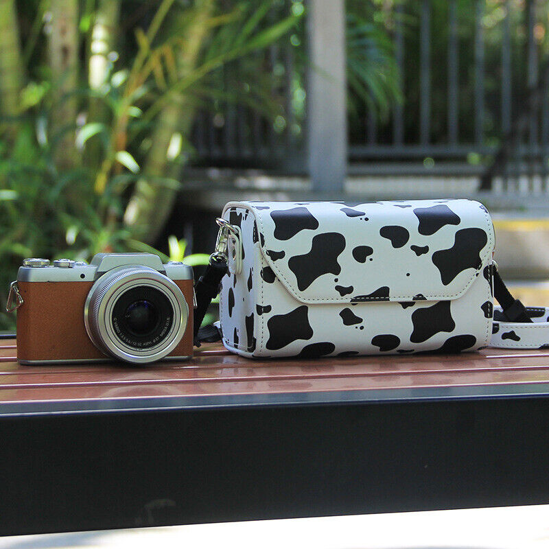 Retro Faux Leather Camera Bag Case Crossbody Shoulder Bag For Sony ZVE10