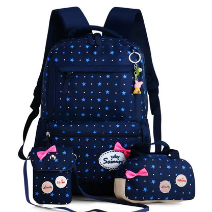 3pcs/set School Bag Backpacks Schoolbag Kids Children Girls Bag Student