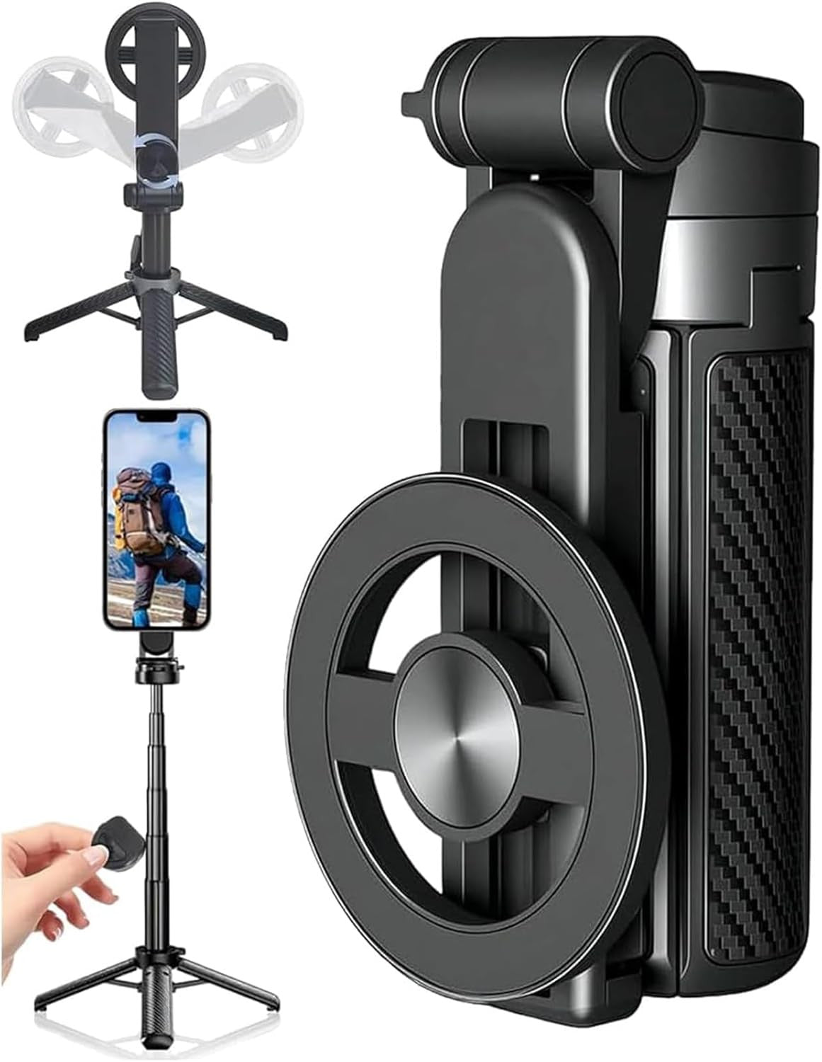 4 in 1 Multifunctional Magnetic Selfie Stick,Magsafes Tripod Stand for Iphone,36