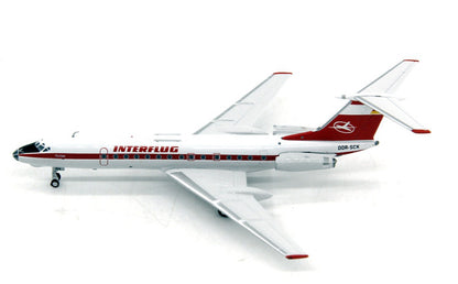 1:400 Panda INTERGLUG TU-134A Passenger Airplane Diecast Aircraft Plane Model