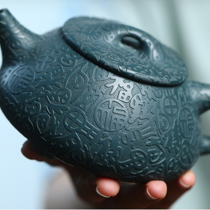 Original Ore Real Yixing Zisha Tea Pot Republic Green Clay Master Pot Handmade