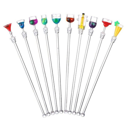 Cocktail Stirrer 5Pcs Acrylic Coffee Mixer Beverage Stick Blender Bar Tools 23cm