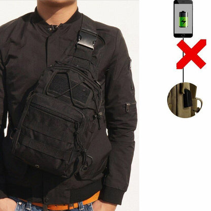 Shoulder Bag Bottle Pouch Chest Outdoor Travel Hunting Climbing Hiking Backpack