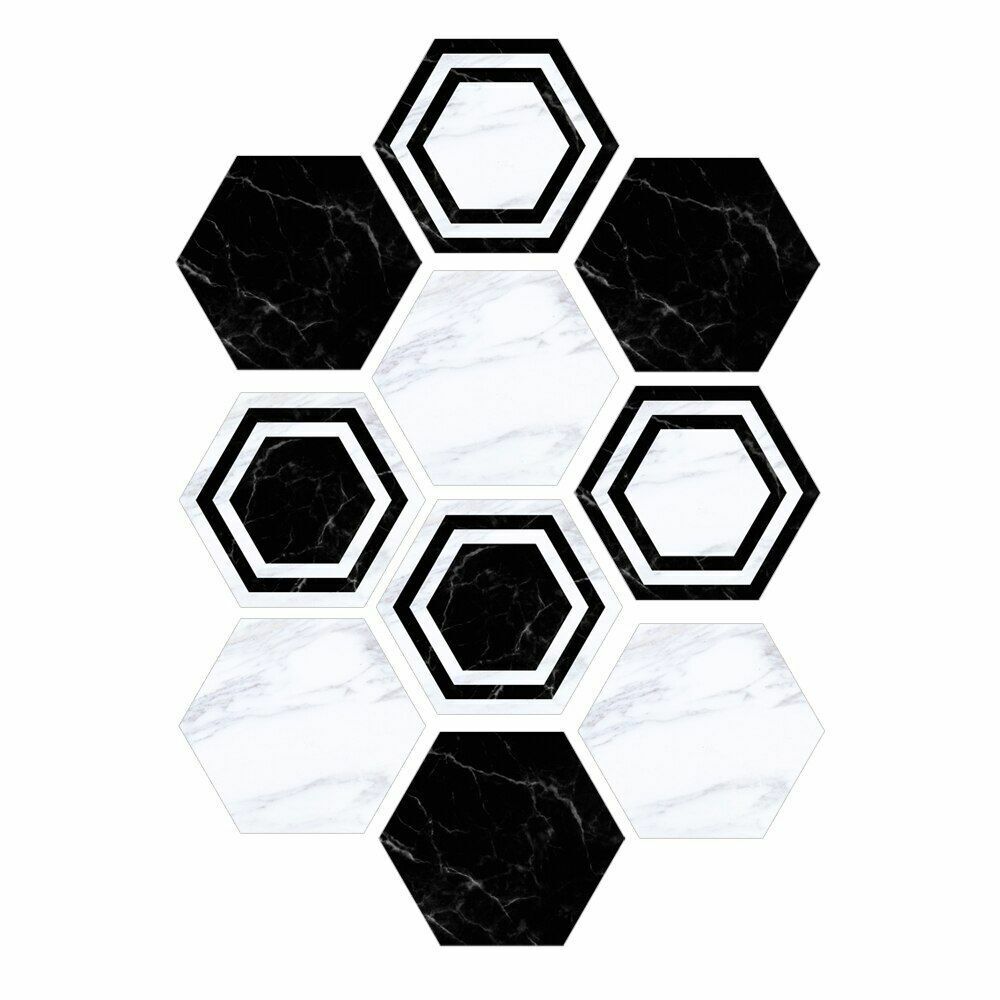 Floor Wall Stickers Tile Anti-Slip Self-Adhesive Waterproof Bathroom Kitchen PVC