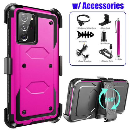 For Samsung Galaxy Note 20 Ultra Heavy Duty Clip Holder Case Cover, / Accessory