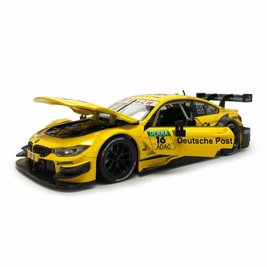 1/24 BMW M4 DTM Model Car Diecast Toy Vehicle Toys for Boys Kids Gifts Yellow