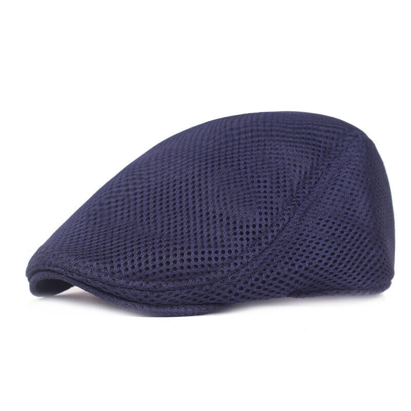Hat Mesh Flat Cap Caps Beret Adjustable Men Women Casual Summer Fashion ⊹ ⊰
