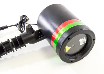 Red and/or Green Laser Light Star Display Projector with Flash Mode