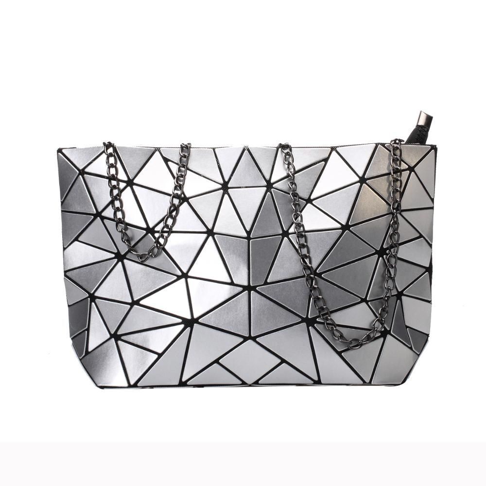 Chain Shoulder Bag Fashion Geometric Messenger Bag Crossbody Clutch 28*7.5*18CM