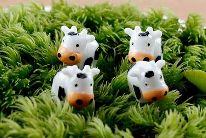 Mini 10pcs Cow Dolls Bottle Decoration Supplies Garden Deco Creative Handicrafts