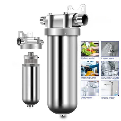 Whole House Water Filter for Household 304 Stainless Steel Backwashing Function