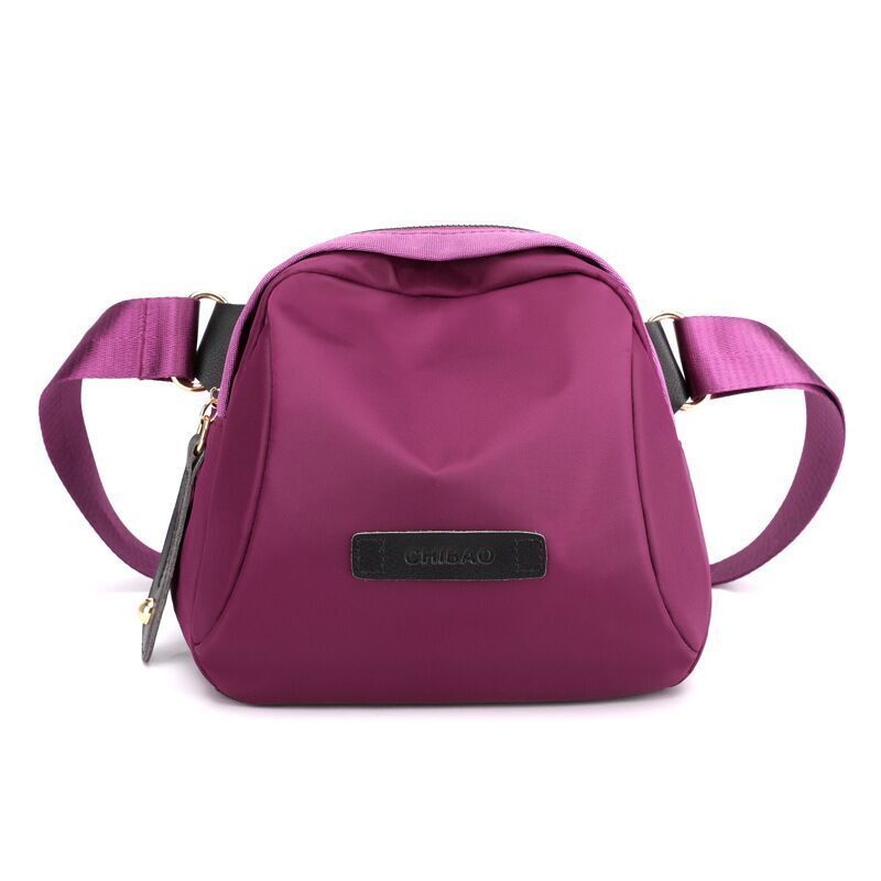 Shoulder Bag Nylon Wide Strap Crossbody Bags Waterproof Purse Pink Orange Purple