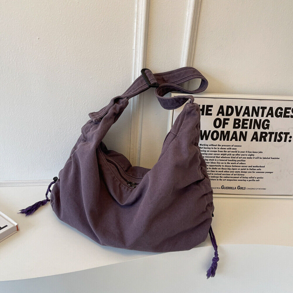 School Messenger Bag Large Capacity Canvas Shoulder Bag Dumpling Bag Simple