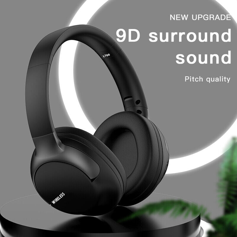 Wireless Bluetooth 5.1 Headphones Over Ear Headset Stereo Noise Cancelling + Mic