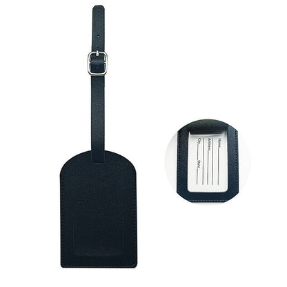 Travel Leather PU Luggage Tags Suitcase ID Card Name Label Baggage Address Tag