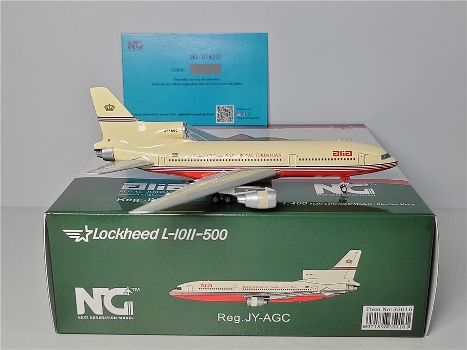 1:400 NG Model Royal Jordanian Lockheed L-1011-500 Passenger Plane Diecast Model