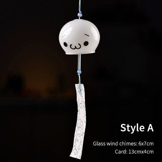 Glass Wishing Wind Chimes Cherry Blossom Courtyard Hanging Wind Chime