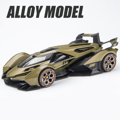 1:24 Lamborghini V12 Vision VGT Diecast Mode Car Vehicle Sound Light Kids Gifts