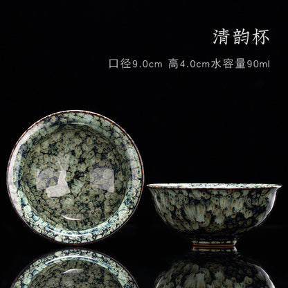 Tea Cup Ceramic Kungfu Teacup Chinese Jianzhan Traditional Ceramic Art Best Gift