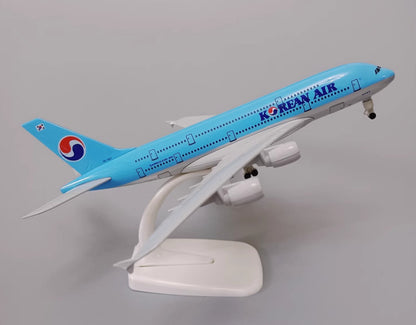20CM KOREAN AIR AIRBUS A380-800 HL7621 Passenger Aircraft Diecast Airplane Model