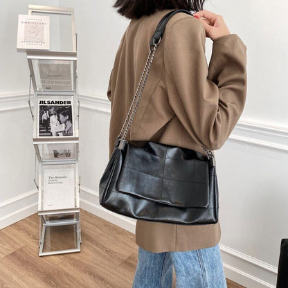 Women Shoulder Bags Chain Crossbody Bag Soft PU Leather Lady Shopper