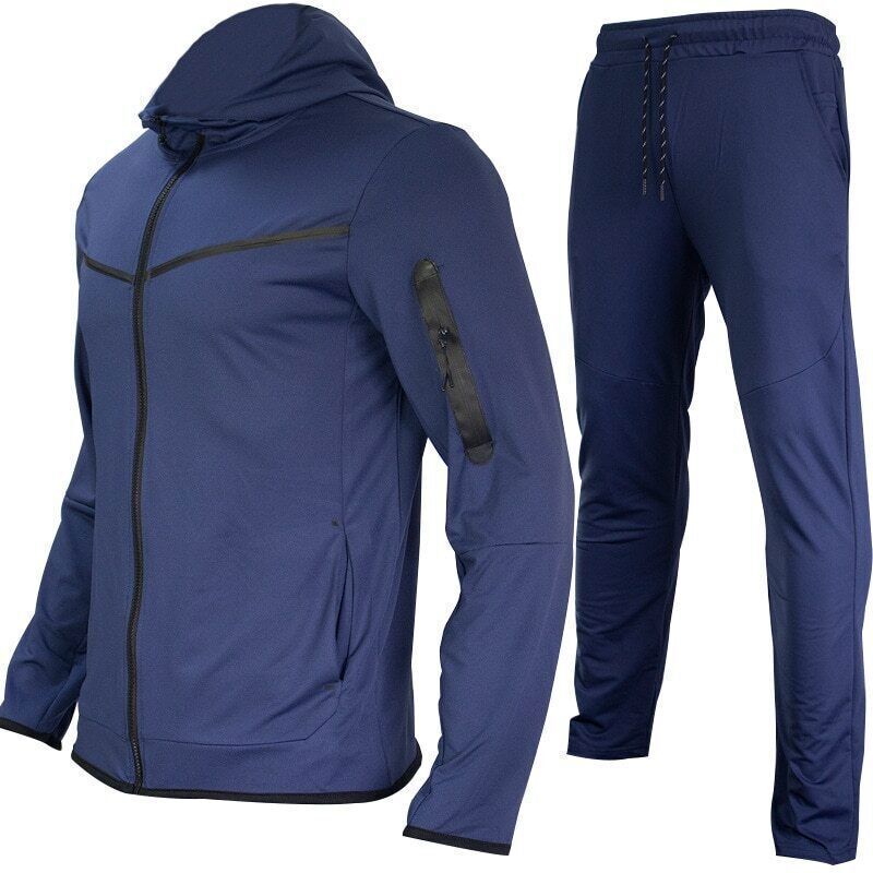 Hoodies Sweatpants 2Pieces Set Men Tracksuit Tops Joggers Pants Set Mens Suit