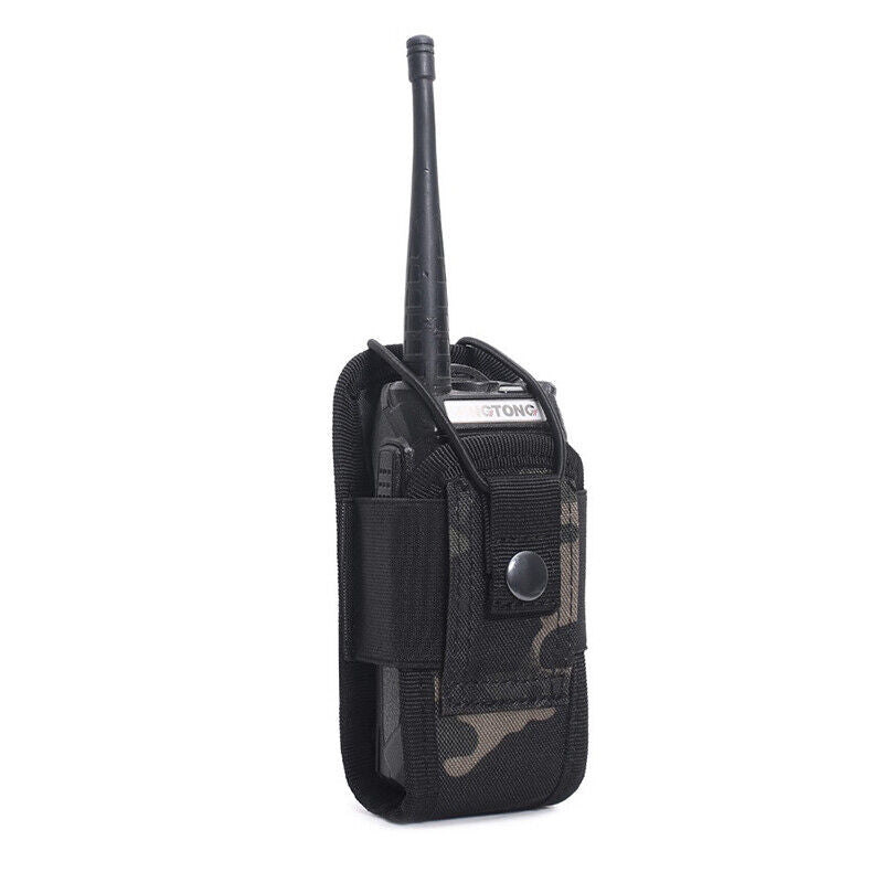 Tactical Molle Radio Walkie Talkie Pouch Waist Bag Holder Pocket Interphone Bag