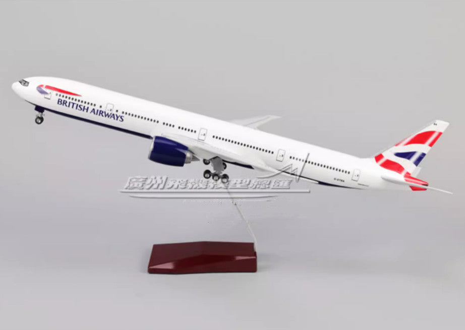 1:157 47CM BRITISH AIRWAYS BOEING 777-300ER Airplane Landing Gear Resin Model