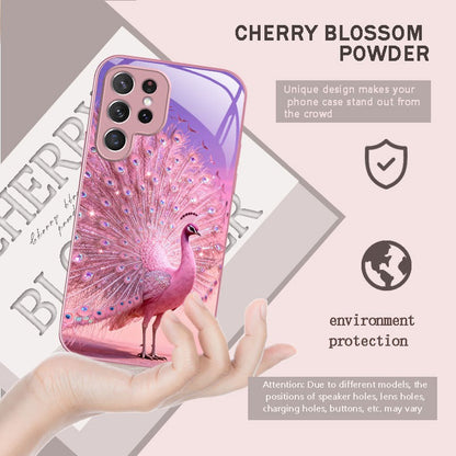 For Galaxy S26 Ultra/25/24/23 Metal &Glass Painted Dragon Shockproof Phone Case
