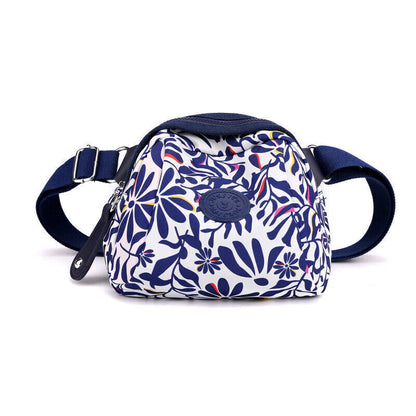 Women Shoulder Messenger printing Bag Nylon Oxford Lightweight Zipper