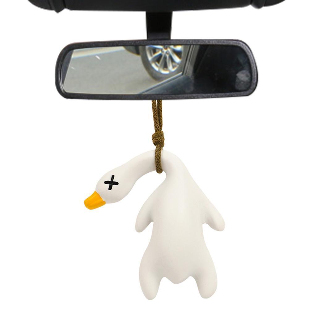 Funny Roasted Duck Car Mirror Pendant Auto Interior Decoration Pendant Gift