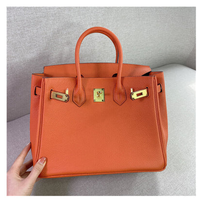 25/30cm Real Leather Flap Tote Shoulder bag Handbag Purse Fashion Briefcase