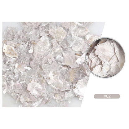 Nail Art Decoration Irregular Mica Sequins Marble Shell Flakes Glitter Slice DIY