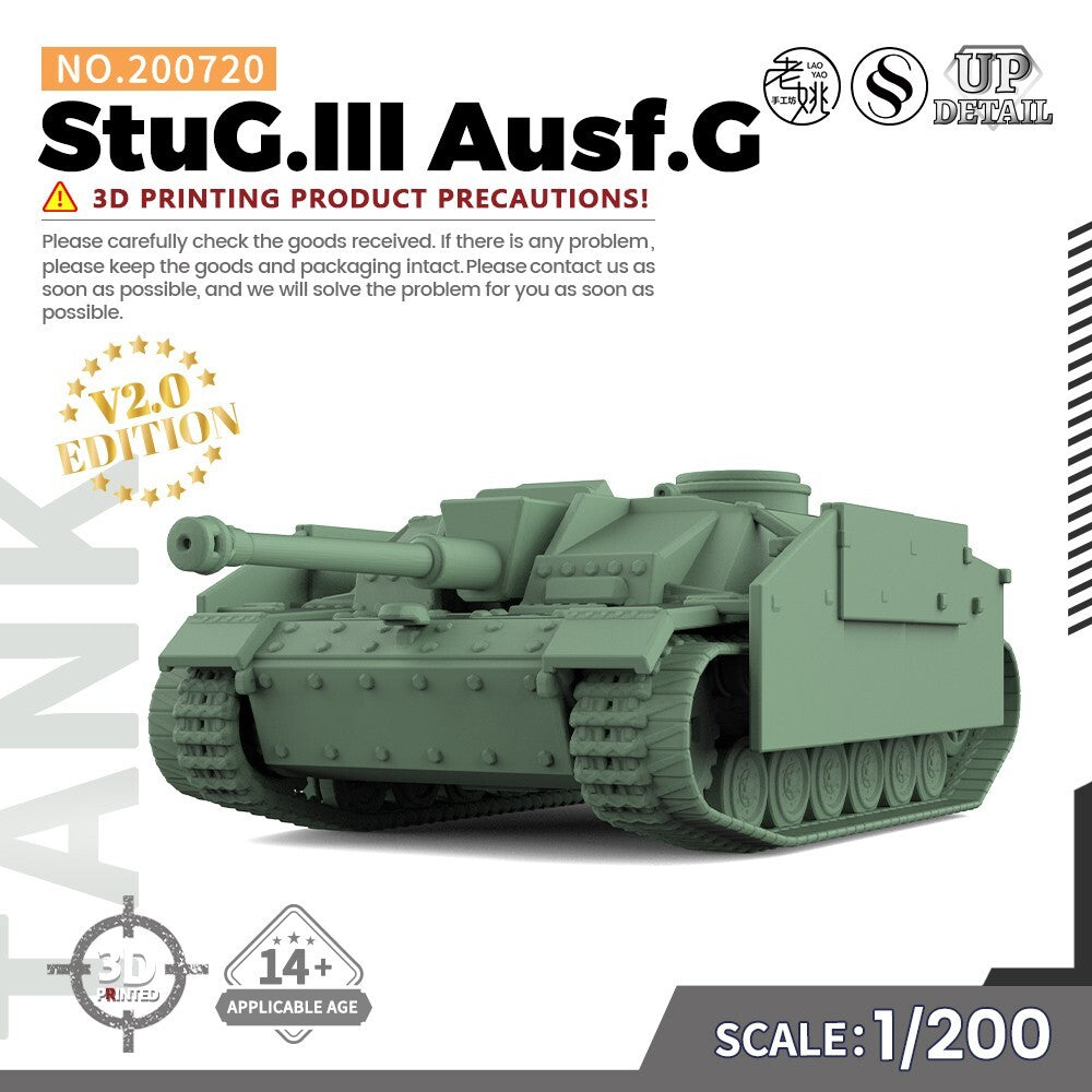 SSMODEL SS200720 1/200 Military Model Kit StuG.III Ausf.G