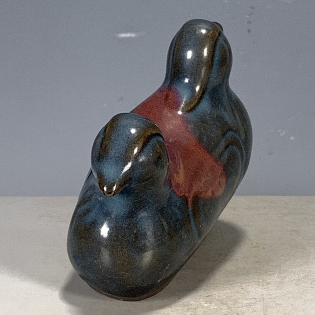 Chinese Antique Song Jun Porcelain Ceramics Mandarin Duck Penholder Tea Pet